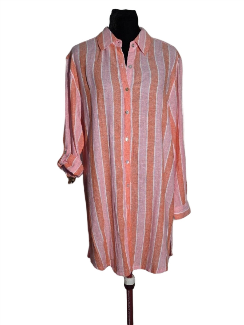 Cynthia Rowley Long Striped Shirt